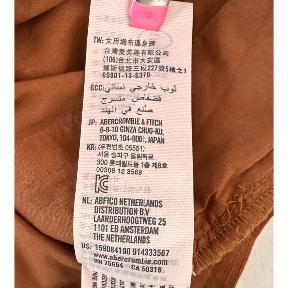 Abercrombie & Fitch Reddish Brown Adjustable Strap Belted Romper, w/ Pockets, M - Picture 7 of 14